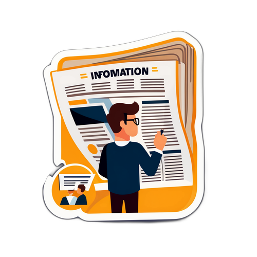 정보 전달의 중요성을 나타내는 디자인