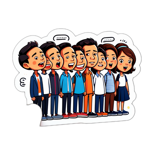 Stiker Lucu Menunggu di Antrian KJP