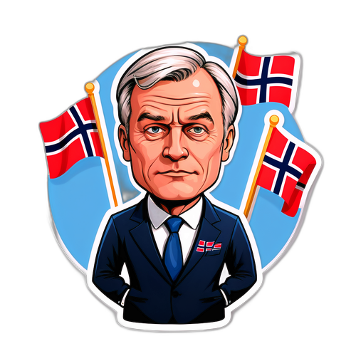 Karikatur av Jonas Gahr Støre