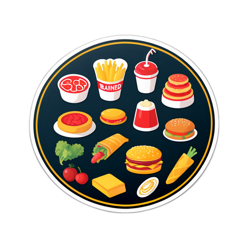 禁止食品清单贴纸