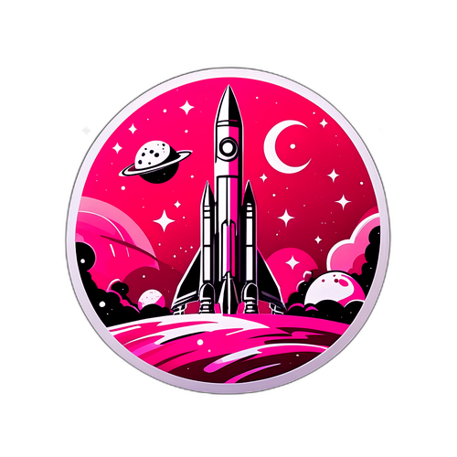 Stylish modern Mars Anikó illusztráció