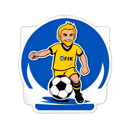 Elfsborgs och IFK Göteborgs färger med fotboll
