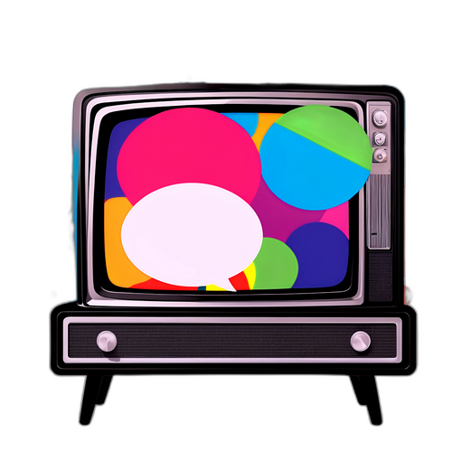 Retro TV Klistremerke