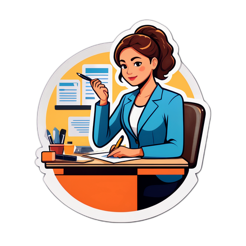 İş Mülakatına Hazırlanan Kendine Güvenen Kadın