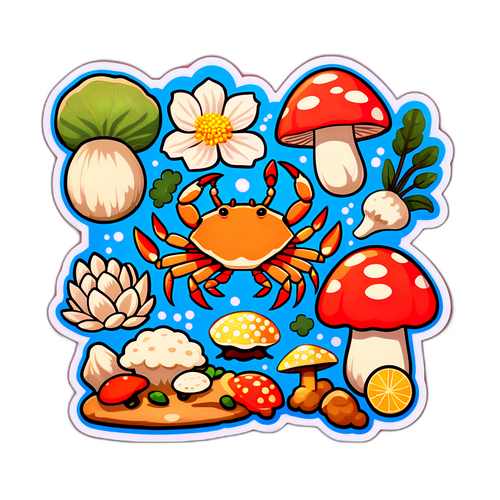 福井県の名物をテーマにしたステッカー