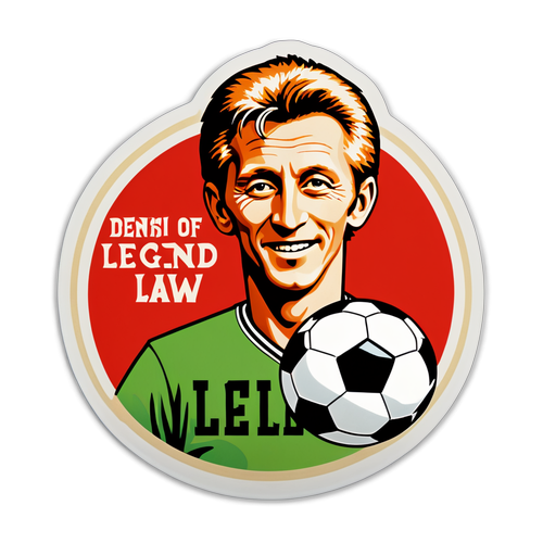 Vintage Klistermærke til Ære for Denis Law