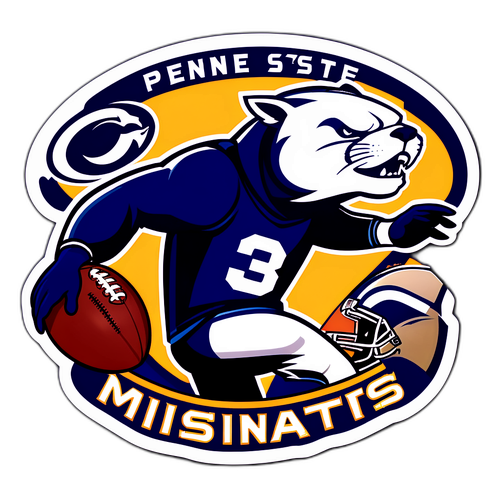 Playful College Football Rivalry Sticker