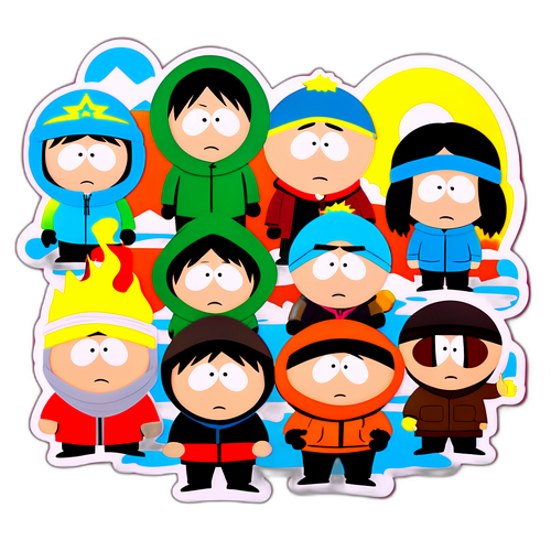 Autocollant humoristique inspiré de South Park