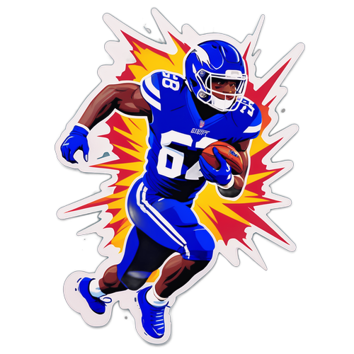Dynamic Football Action Sticker