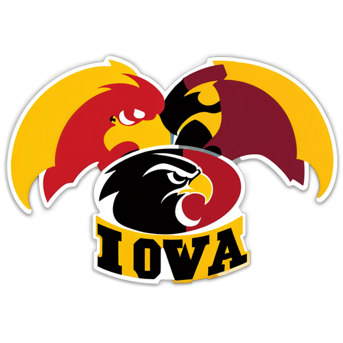 Gridiron Showdown: Iowa vs. Iowa State Rivalry Sticker Unveiled!