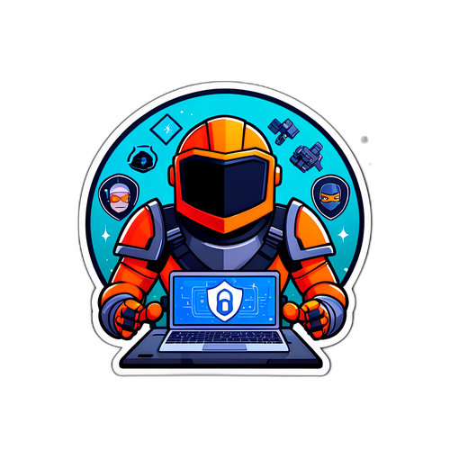 साइबर सुरक्षा टिप्स के लिए स्टिकर