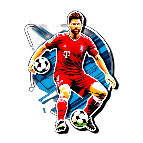 Kreatives Portrait von Xabi Alonso im Spiel