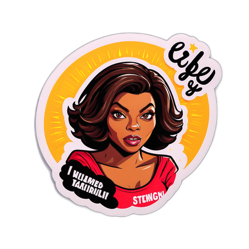 Autocollant de Taraji exprimant la force et l'inspiration