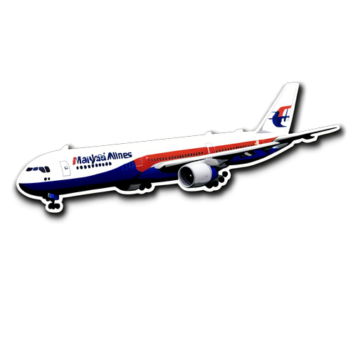 Stiker Maklumat Malaysia Airlines A330neo yang Dihentikan