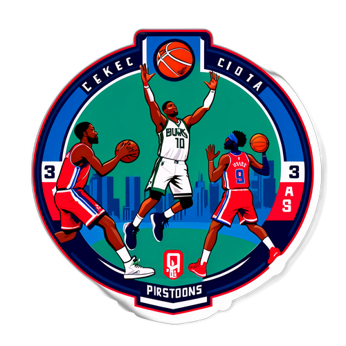 Bucks vs Pistons Game Sticker