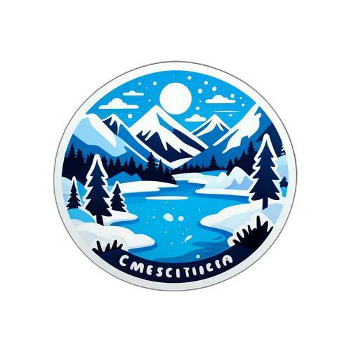 Zimní krajina s písmeny