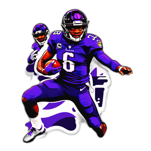 Lamar Jackson Intense Game Moment Sticker