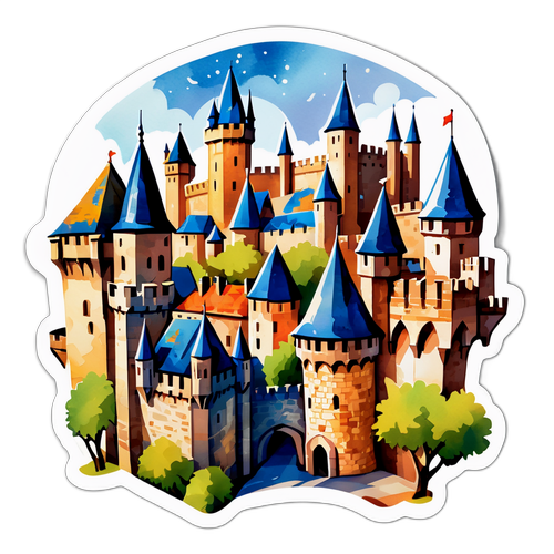 Sticker de la ville médiévale de Carcassonne
