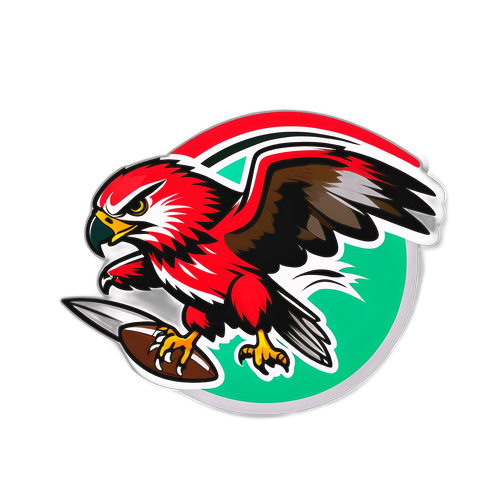 Дизайн веселого наклейки для Яструбів