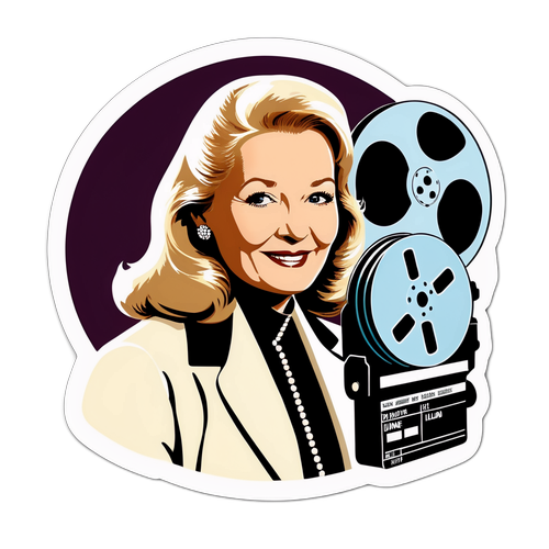 Depiktera Diane Ladd med filmreel bakgrund