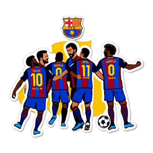 Stiker Pemain Bintang Barcelona