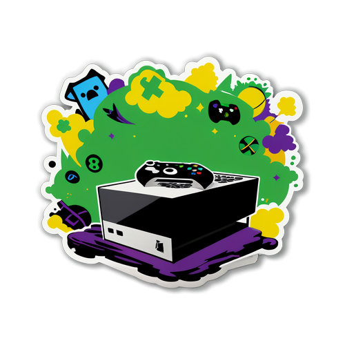 Autocollant artistique représentant la console Xbox