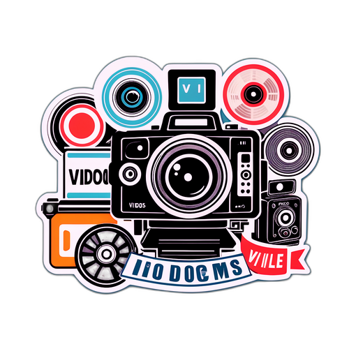Sticker ng Mga Kamera at Film Reel