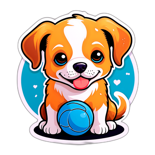 Kaibig-ibig na Tuta na Nnaglalaro ng Bola