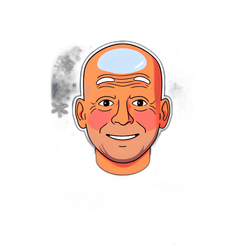 Μια παράξενη αυτοκόλλητη με τον Μπρους Γουίλις σε χριστουγεννιάτικη ατμόσφαιρα