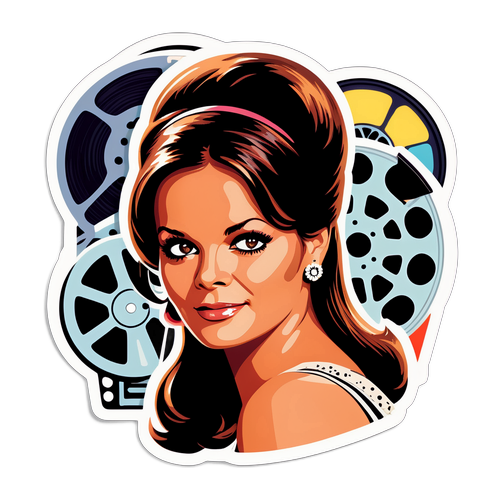 Umělecké ztvárnění Claudie Cardinale s klasickou filmovou estetikou