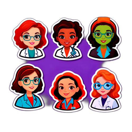Stickeri cu femei importante în știință