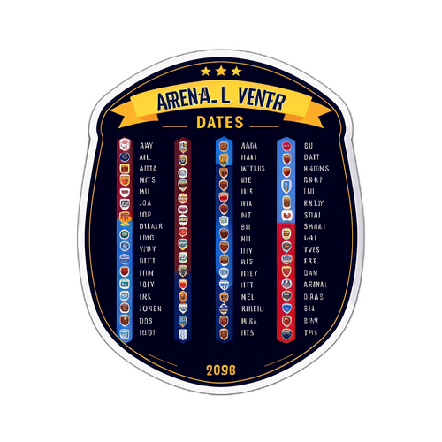 Minimalistická nálepka s daty a místy zápasů Inter vs. Arsenal