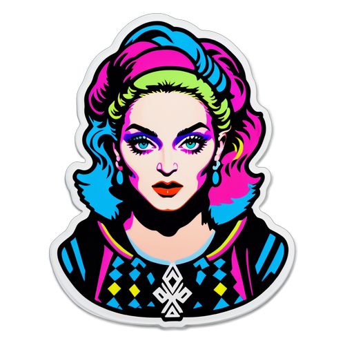 Retro-Inspired Madonna Sticker