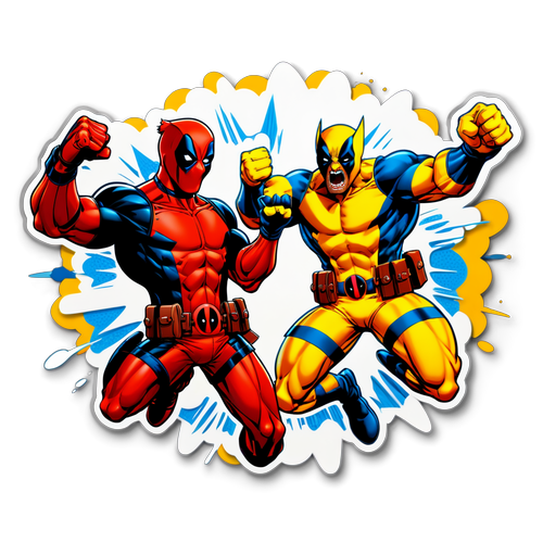 Vibrant Deadpool at Puno ng Aksyon! Why This Sticker is a Must-Have for Comic Fans!