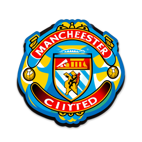 Adesivo Rivalidade Eterna: Manchester City vs Manchester United