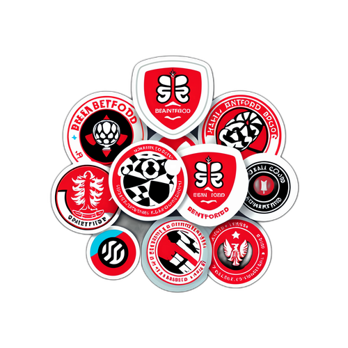 브렌포드 팀 컬러의 다채로운 매치 지원 스티커