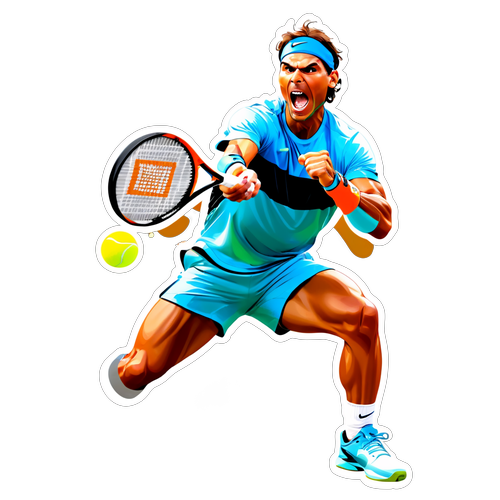 De Passie van Tennis: Rafael Nadal Sticker