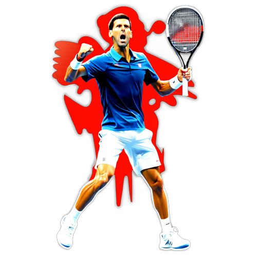 Voel de Energie: De Inspirerende Djokovic Sticker voor de Tennis JO 2024!