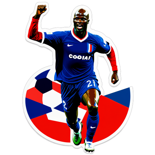 Sticker dedicat lui Lilian Thuram, sărbătorind cariera sa în fotbal