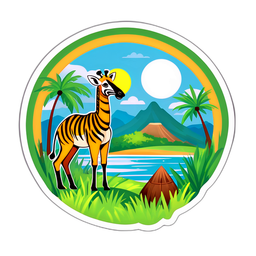 Madagaskarin kulttuurin ja luonnon stickeri
