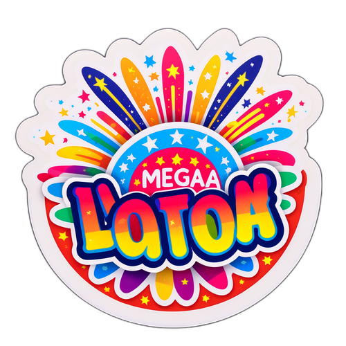 Retro Lottery Ticket Style Sticker: MEGA LATOHA