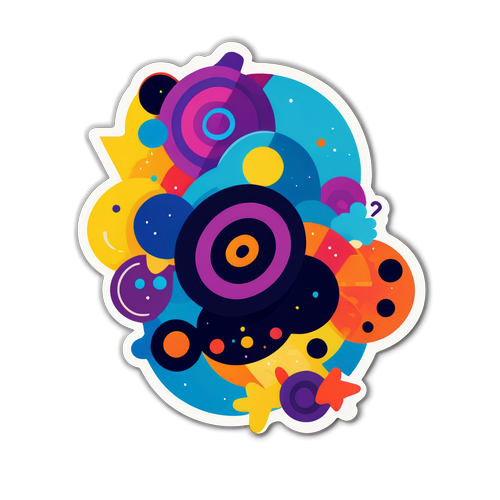 Unleashing Colors: How This Abstract Sticker Design Captures Unique Personalities in One Stunning Vision!