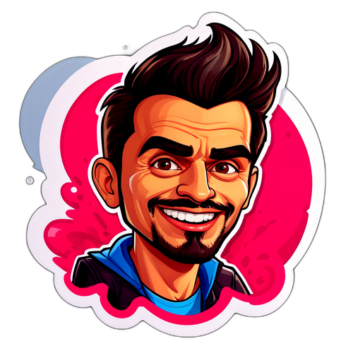 Autocollant illustrant Valentin Barco en style caricature