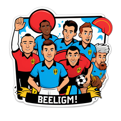 Sticker ya Timu ya Soka ya Ubelgiji