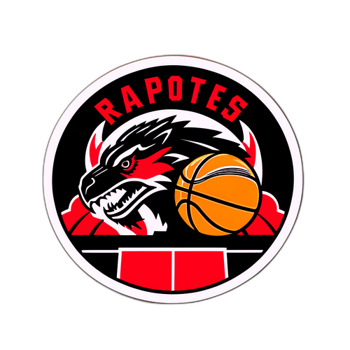 Sticker que representa un juego de baloncesto entre los Rapotes y los Rockets