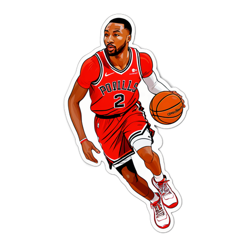 Adesivo Dinâmico de Norman Powell em Movimento