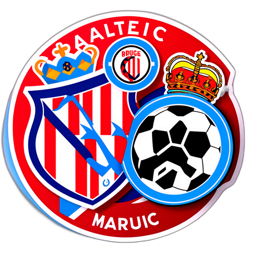 Sticker na Temang Soccer: Atlético Madrid at Club Brugge
