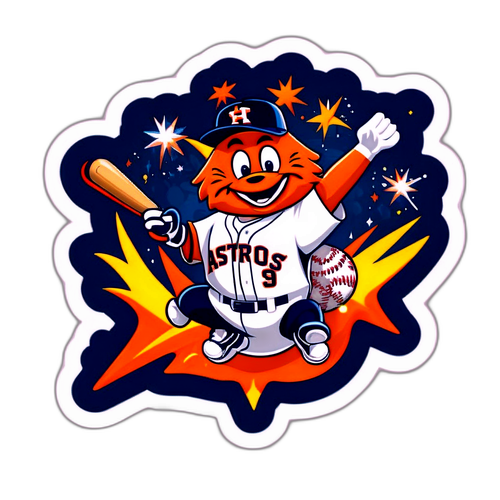 Futuristic Houston Astros Mascot Sticker