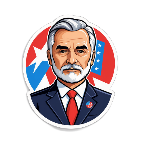 Autocolant politic cu Viktor Ianukovici