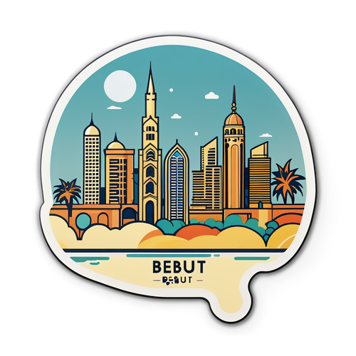 Beirut in the Palm of Your Hand: Minimalist Sticker Captures Iconic Cityscape!